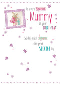 Mummy Happy Birthday Card On Your Birthday Teddy Design