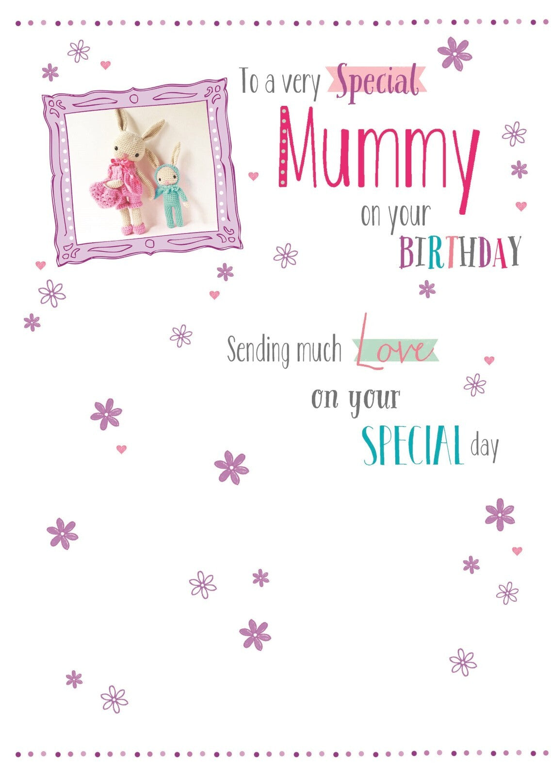 Mummy Happy Birthday Card On Your Birthday Teddy Design