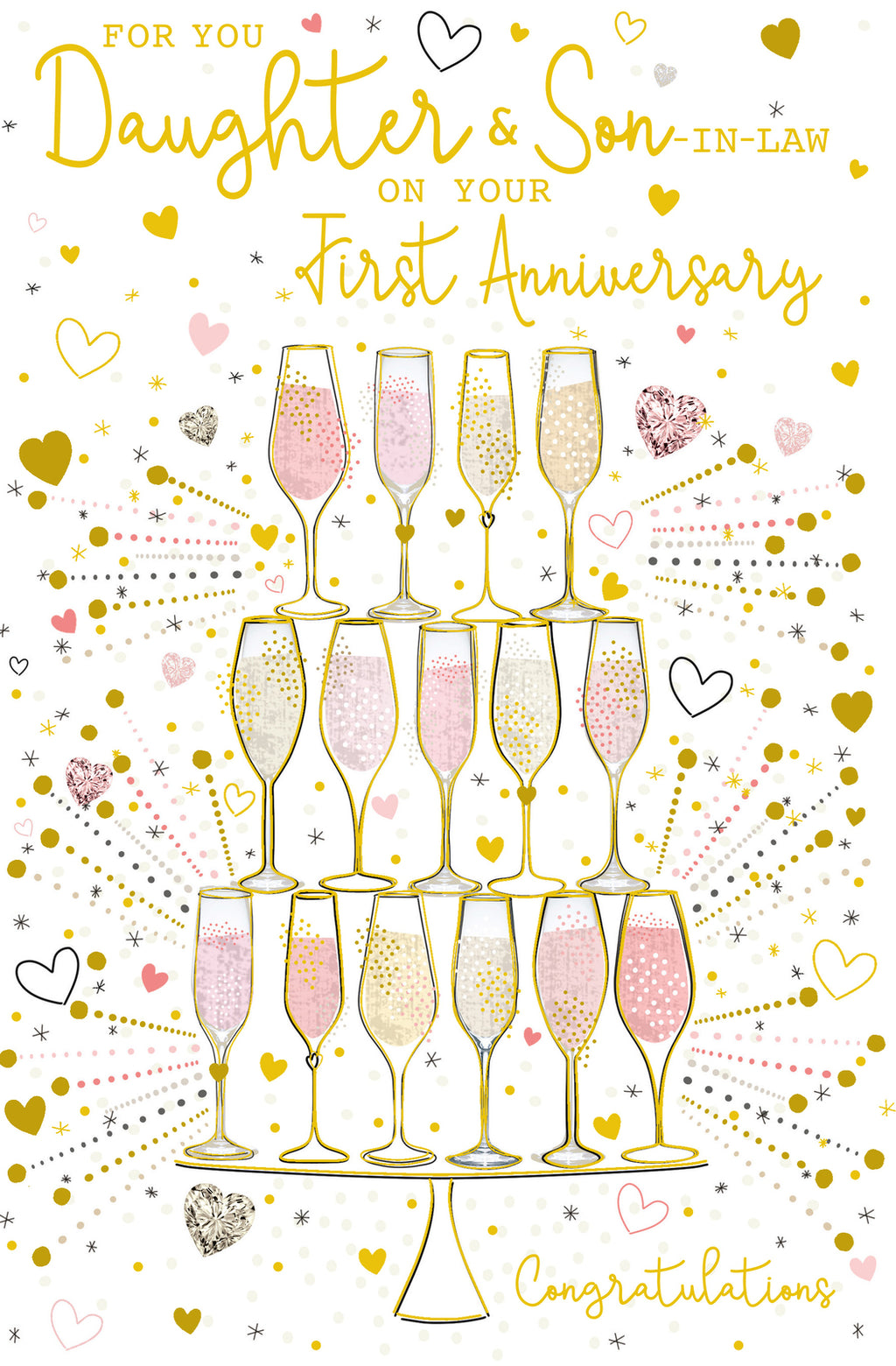 Daughter Son In Law First Anniversary Card 1st On Your Happy Lovely Verse