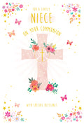 Niece Holy Communion Card On Your First Lovely Verse