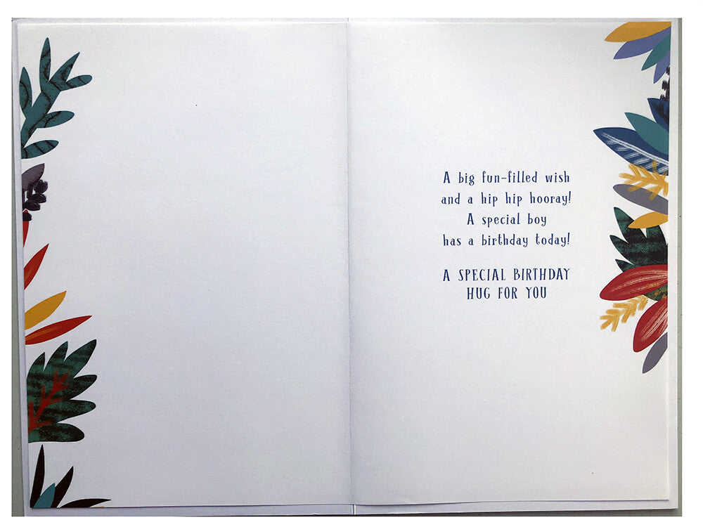 Son 3rd Birthday Card Age 3 Today Cute Lion Happy  Lovely Verse