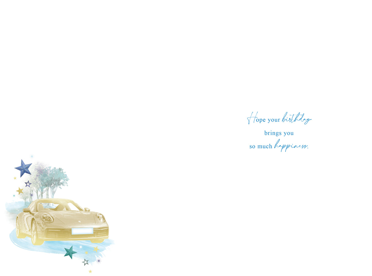 Happy 21st Birthday Card Male Foil Finish 9" x 6" Lovely Verse
