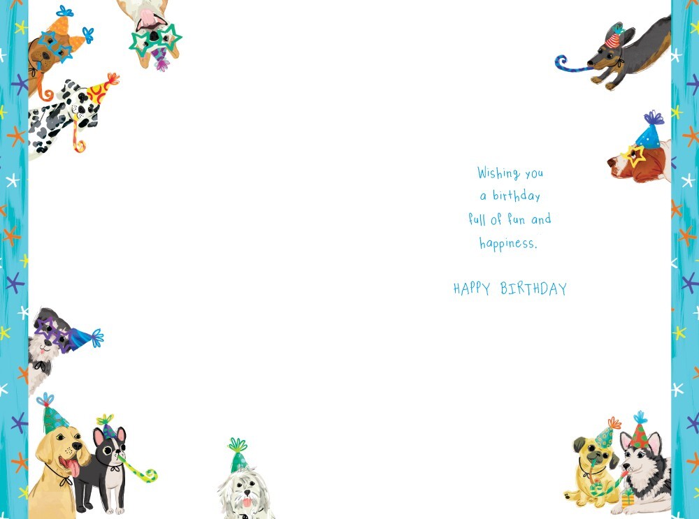 Grandson 11th Birthday Card Age 11 Dogs 9" x 6" Lovely Verse