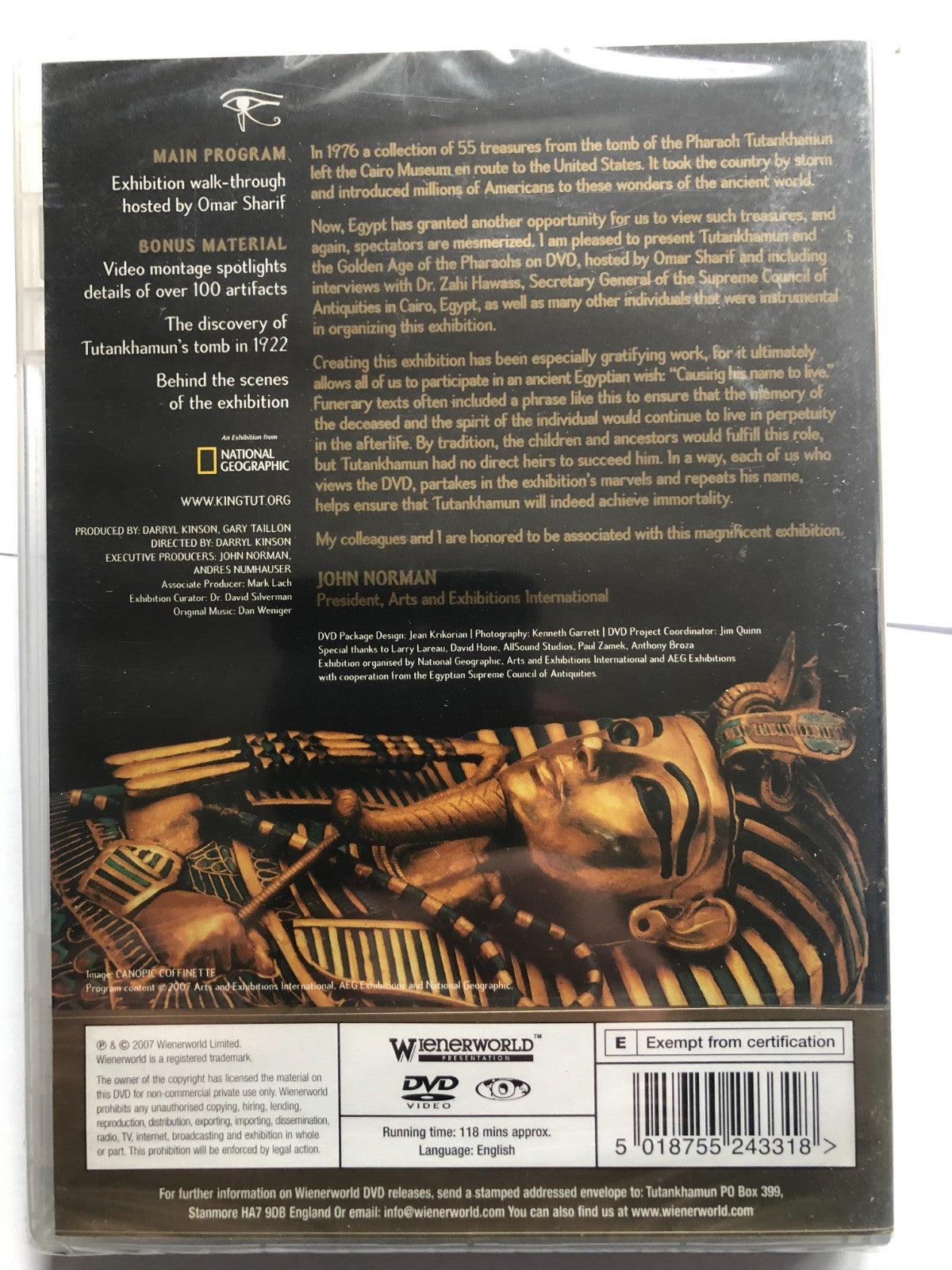 Tutankhamun And The Golden Age Of The Pharaohs DVD Brand New UK Release Genuine