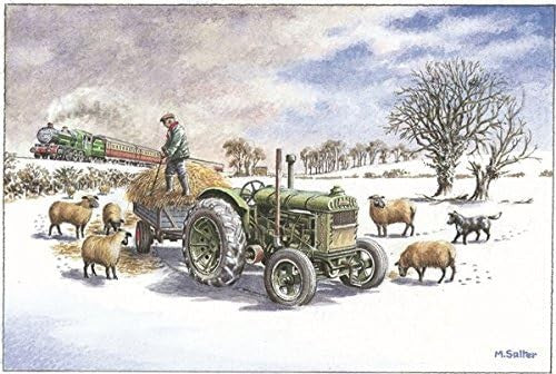 Nostalgic Traditional Tractors  Landrover Canal Christmas Card 28 Designs