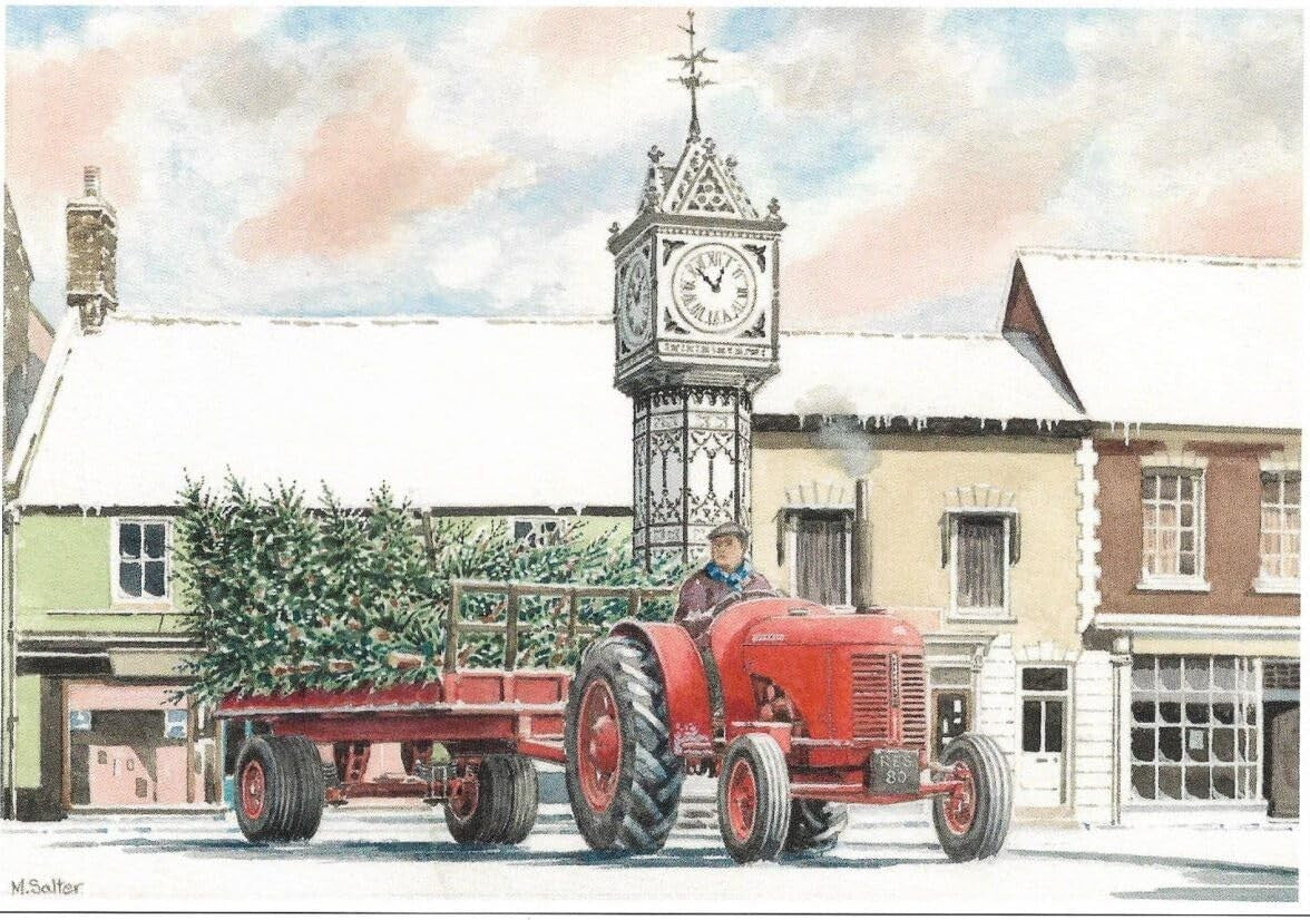 Nostalgic Traditional Tractors  Landrover Canal Christmas Card 28 Designs