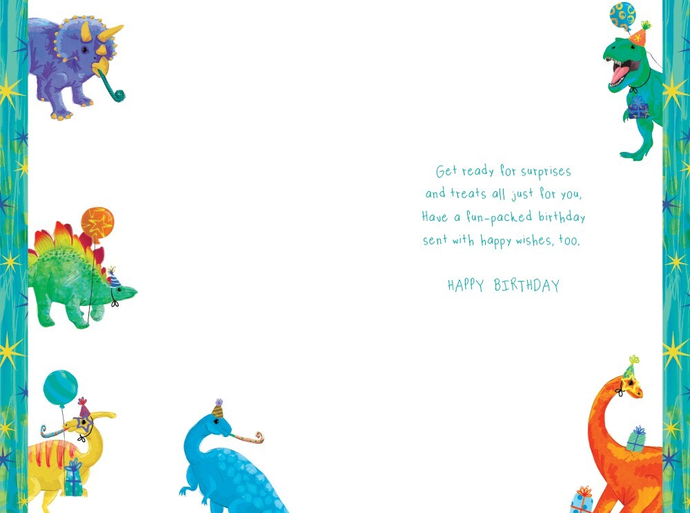 Nephew 6th Birthday Card Age 6 Dinosaurs 9" x 6" Lovely Verse