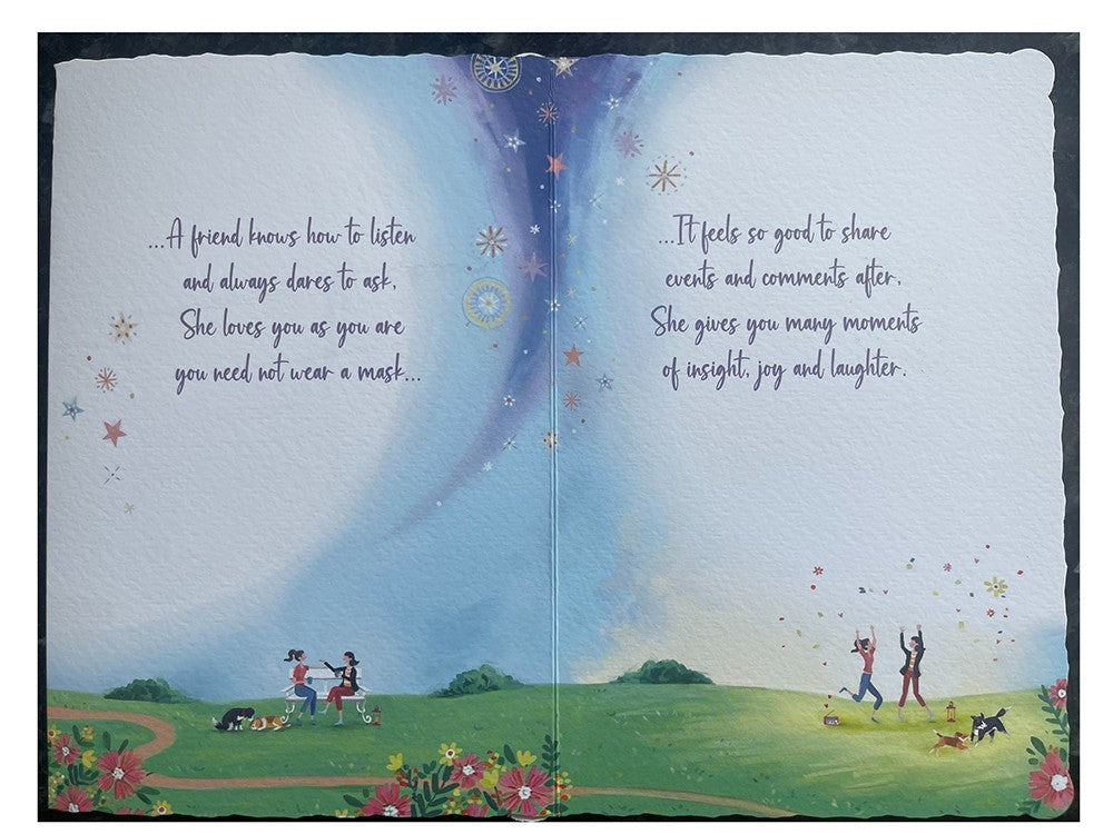 Female Friend Birthday Card Special Bestie Sentiment Poem Siv Andersson 13x19cm