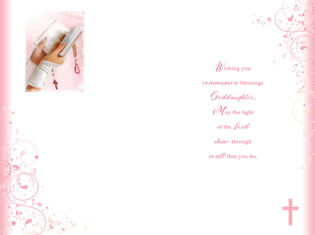 Goddaughter First Holy Communion Card Modern Quality 15x23cm Free UK P&P NMT056