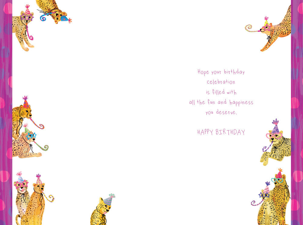 Great Granddaughter 11th Birthday Card Age 11 Cheetahs 9" x 6" Lovely Verse