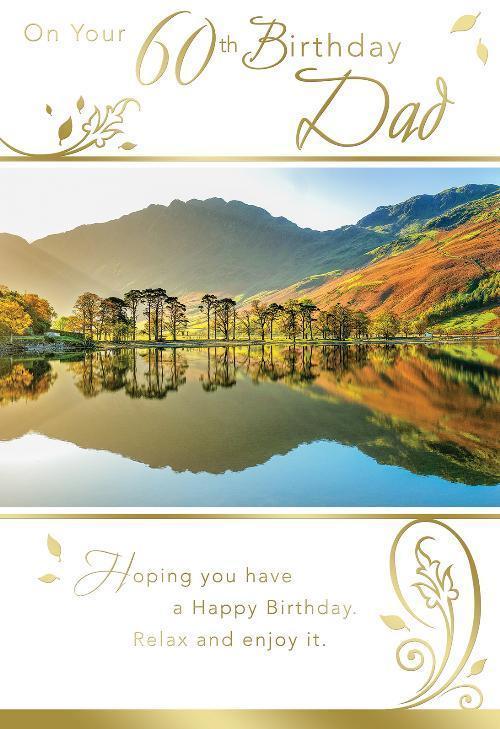 Dad 60th Birthday Card On Your Lake Design Happy Birthday