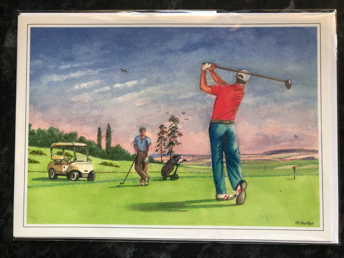 Golf Birthday Card for Men Male Golfing Retirement FatherÔÇÖs Day Traditional Art