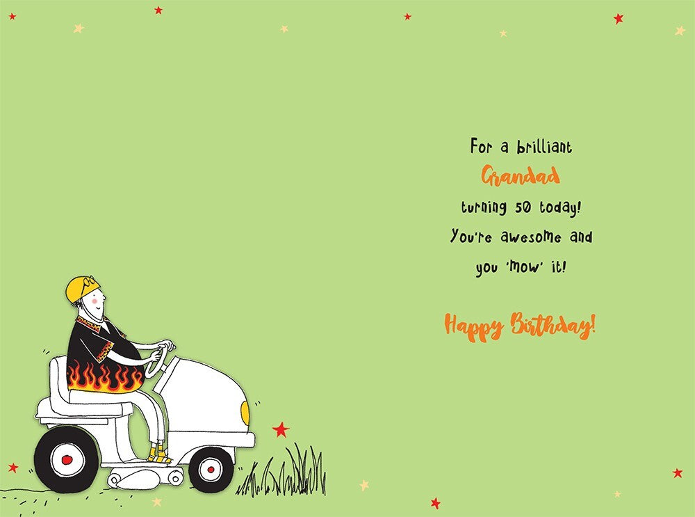Grandad 50th Birthday Card On Your 50 Today Easy Rider Happy Lovely Verse