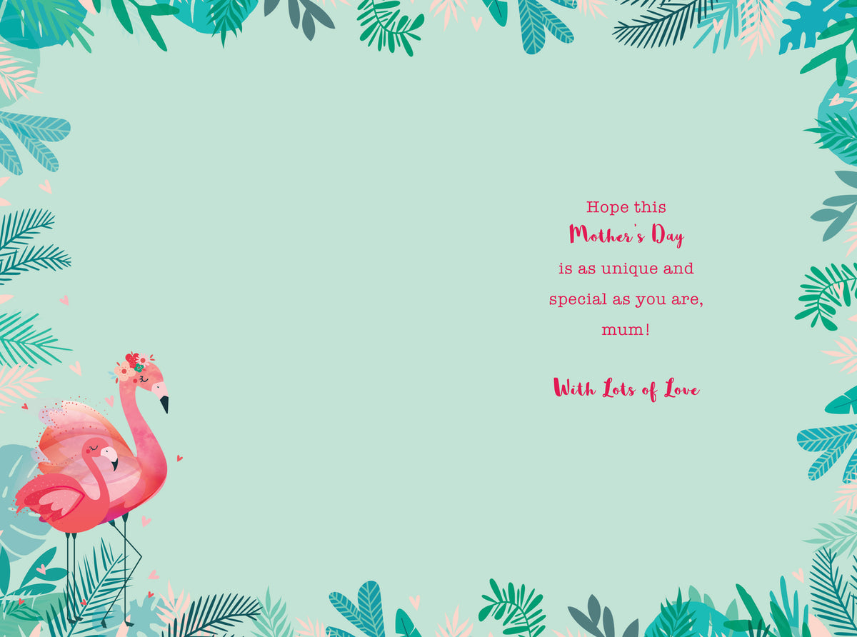 For A Fabulous Mum Flamingo Happy Mother's Day Card Lovely Verse