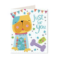 Open Happy Birthday Card Just For You Enjoy Your Day With Love Dog Design