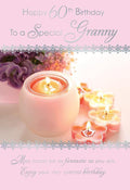Granny 60th Birthday Card Happy To A Special Candle Design Happy Birthday