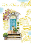New Home Card Gifts Flowers House Foil Finish Lovely Verse