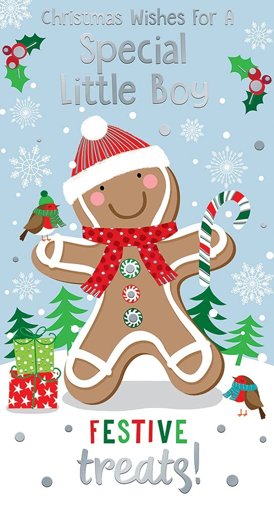 Special Little Boy Gingerbread Festive Treats Bright Design