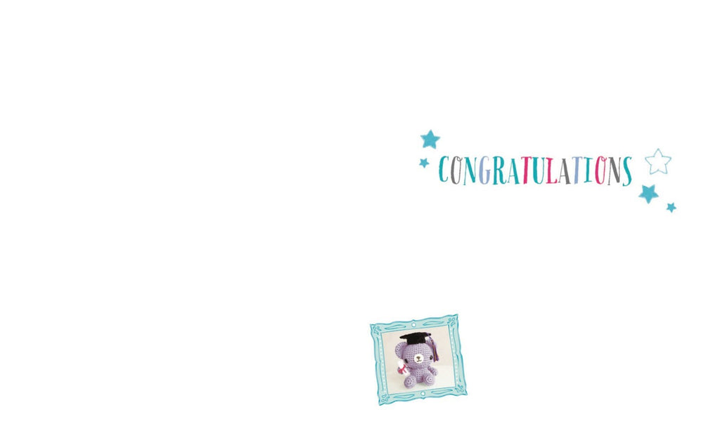 Passed Your Exams Card Well Done You! Star & Teddy Design Bright Modern