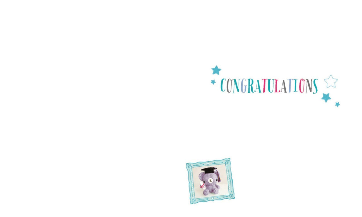 Passed Your Exams Card Well Done You! Star & Teddy Design Bright Modern