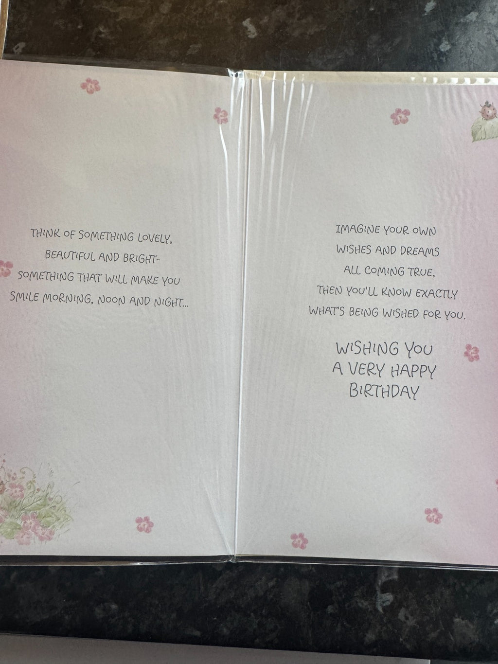 Birthday Card Nan Cute Teddy Bear Glitter Pink Floral Flowers Medium 13x23cm