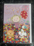 Open Happy Birthday Card Birthday Wishes Girl Lollipop Sweets Balloons