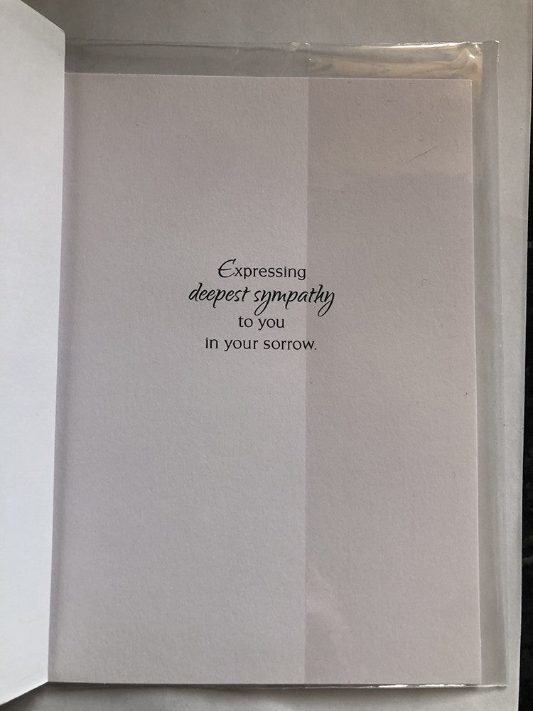With Sympathy Condolence Card In The Loss Of Your Loved One Leaves