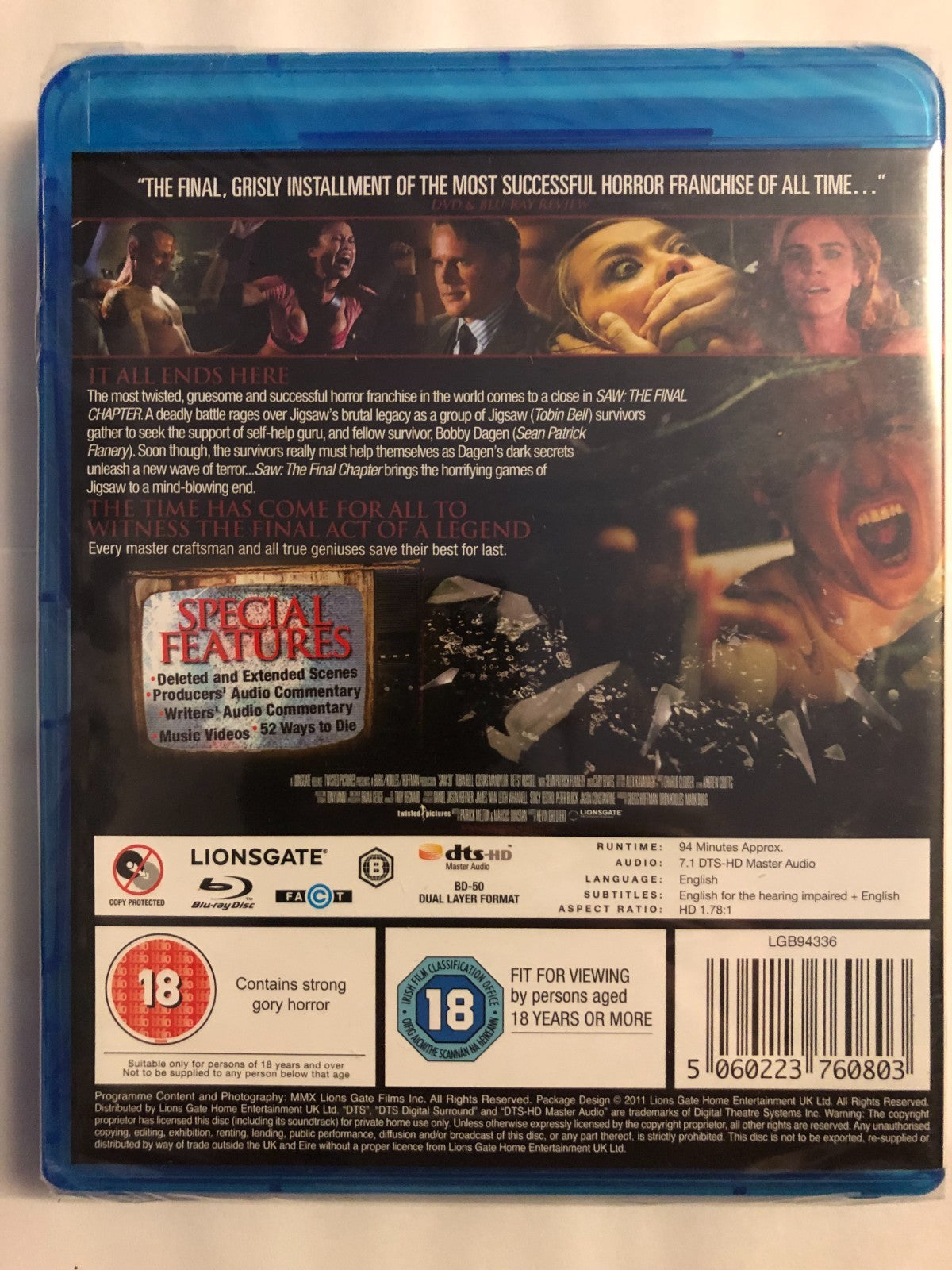Saw - The Final Chapter (Blu-ray 3D, [& 2D] 2011) - New & Sealed