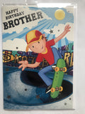 Brother Happy Birthday Card Boy Cap Skateboarding Bowl Park