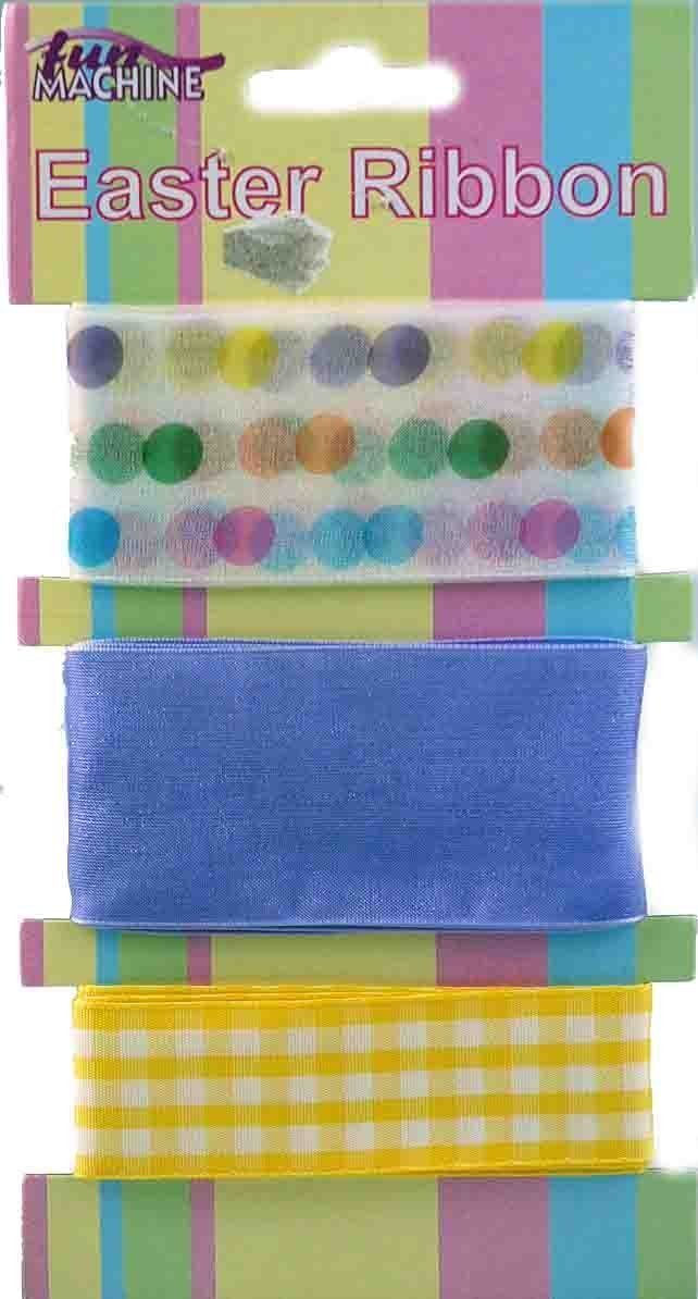Easter Bonnet Ribbon 3 x Ribbons  Decorating Crafts  Gift Present New Carded