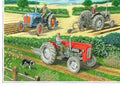 Tractor Trio Tractor Card Field Design Blank Happy Birthday Christmas  Classic