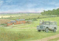 Land Rover Birthday Card Putting The World To Rights  Countryside Open Blank