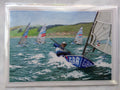 Going For Gold Single Handed Sailing Boat Blank Happy Birthday Christmas Card