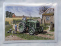 Dinner Time Son 1943 Fordson Model N Tractor Blank Open Christmas Birthday Card