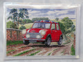 Mini Cooper Racing  Card Maurice In His Design Open Blank Birthday Christmas