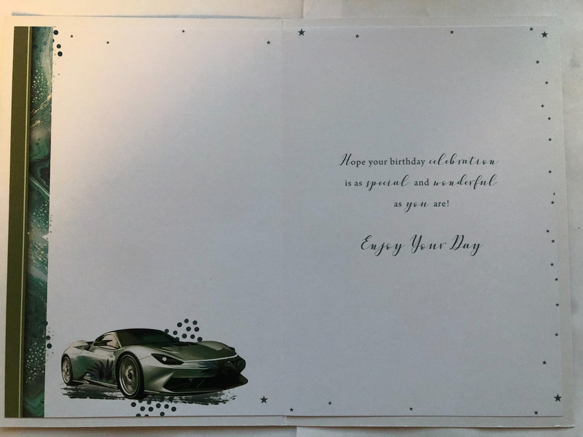 Birthday Card For Brother-in-law 13x19cm Sports Car Design Verse Inside
