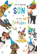 Son Birthday Card Dogs 9" x 6" Lovely Verse