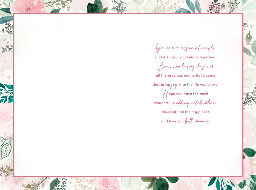 Granddaughter & Husband Wedding Card  Floral Design & Loving Verse