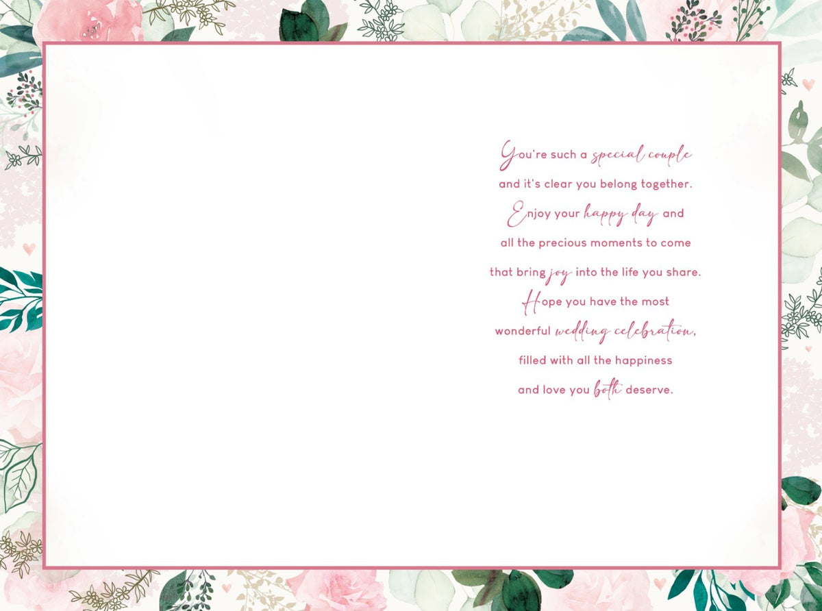 Granddaughter & Husband Wedding Card  Floral Design & Loving Verse