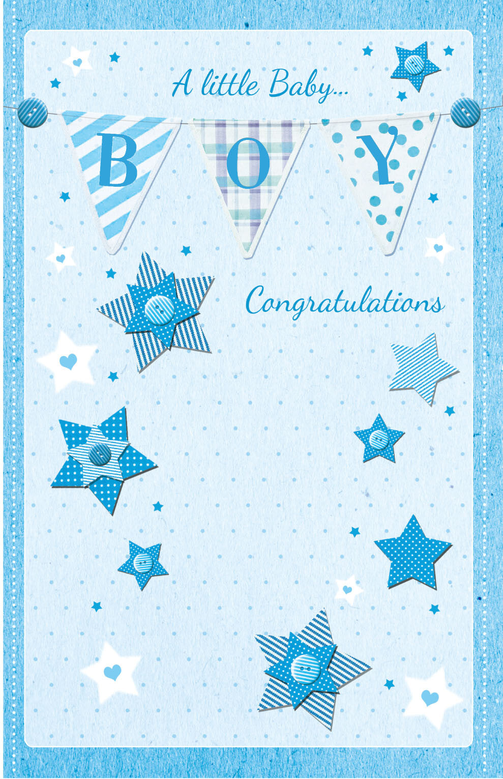 Baby Boy Birth Card Congratulations A Little New Baby