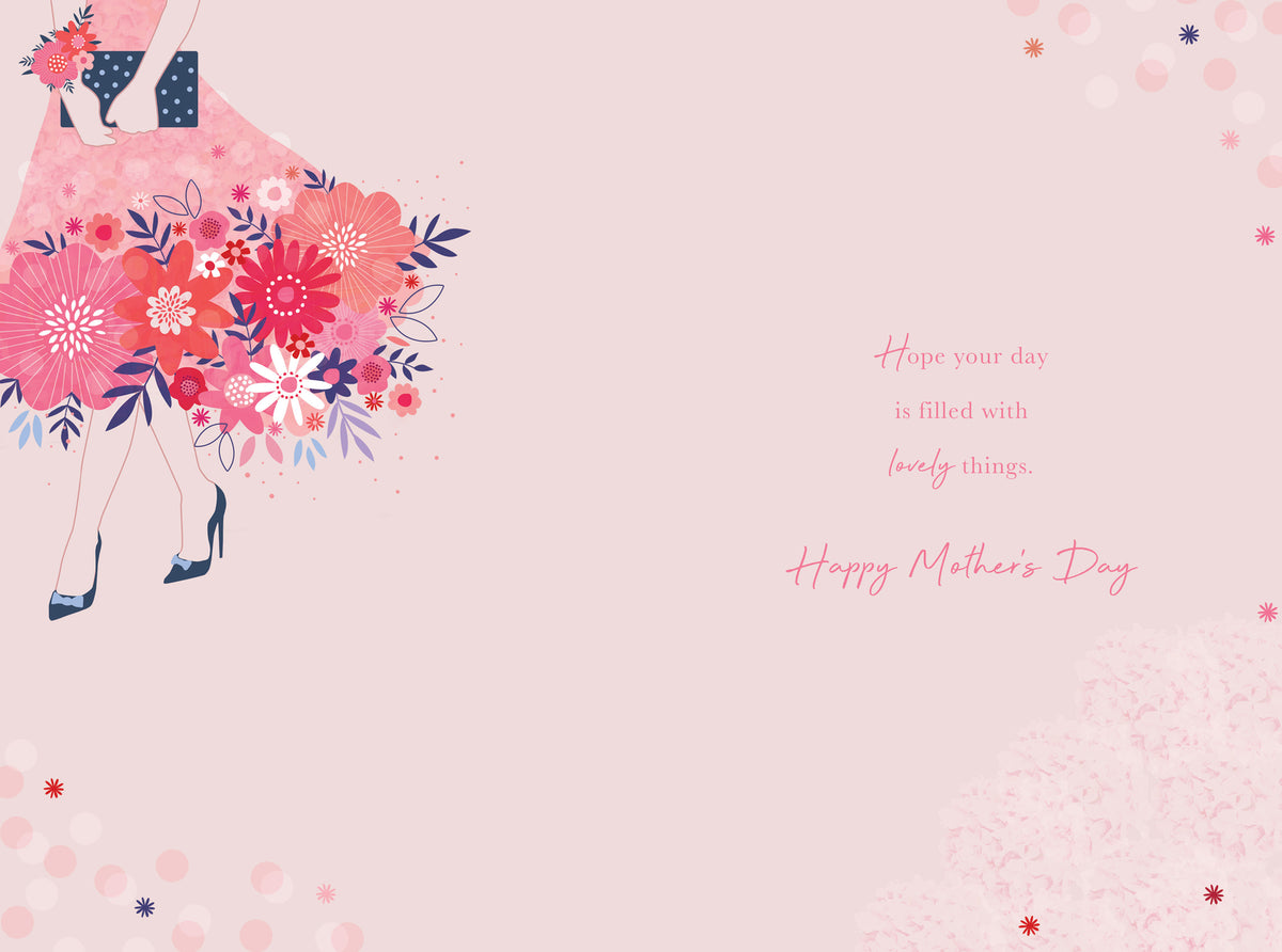 Have A Fabulous Day Flower Dress Open Happy Mother's Day Card Lovely Verse