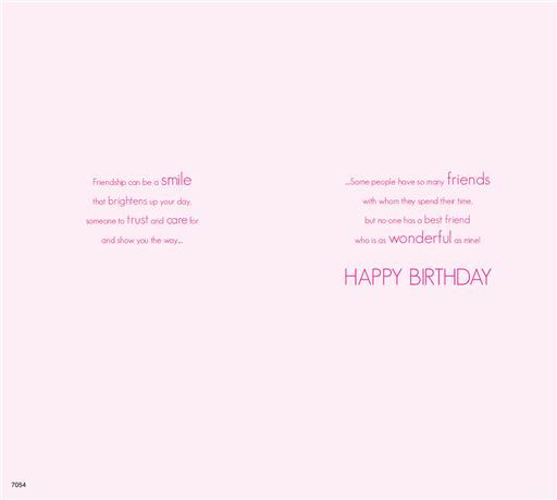 Friend Happy Birthday Card Poppies Field and Hearts Design  Lovely Verse