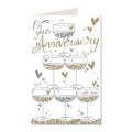 Open Anniversary Card With Love On Your Lovely Glass Tower Design Classic