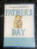 Happy Fathers Day Card Daddy Cute Bears Hugging Letter