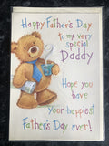 Happy Fathers Day Card Daddy Cute Bear Tea Newspaper