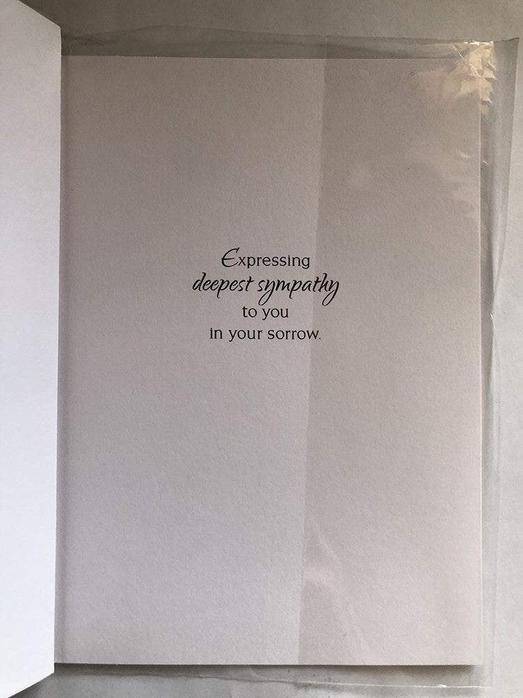 With Sympathy Condolence Card From Both Of Us Leaves