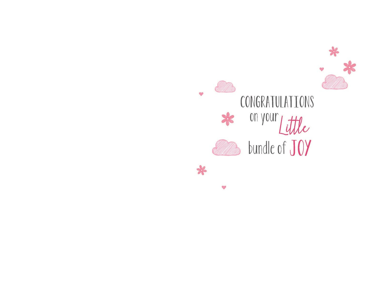 Birth Baby Girl Card Someone Wonderful New & Sweet Teddy Design New Baby
