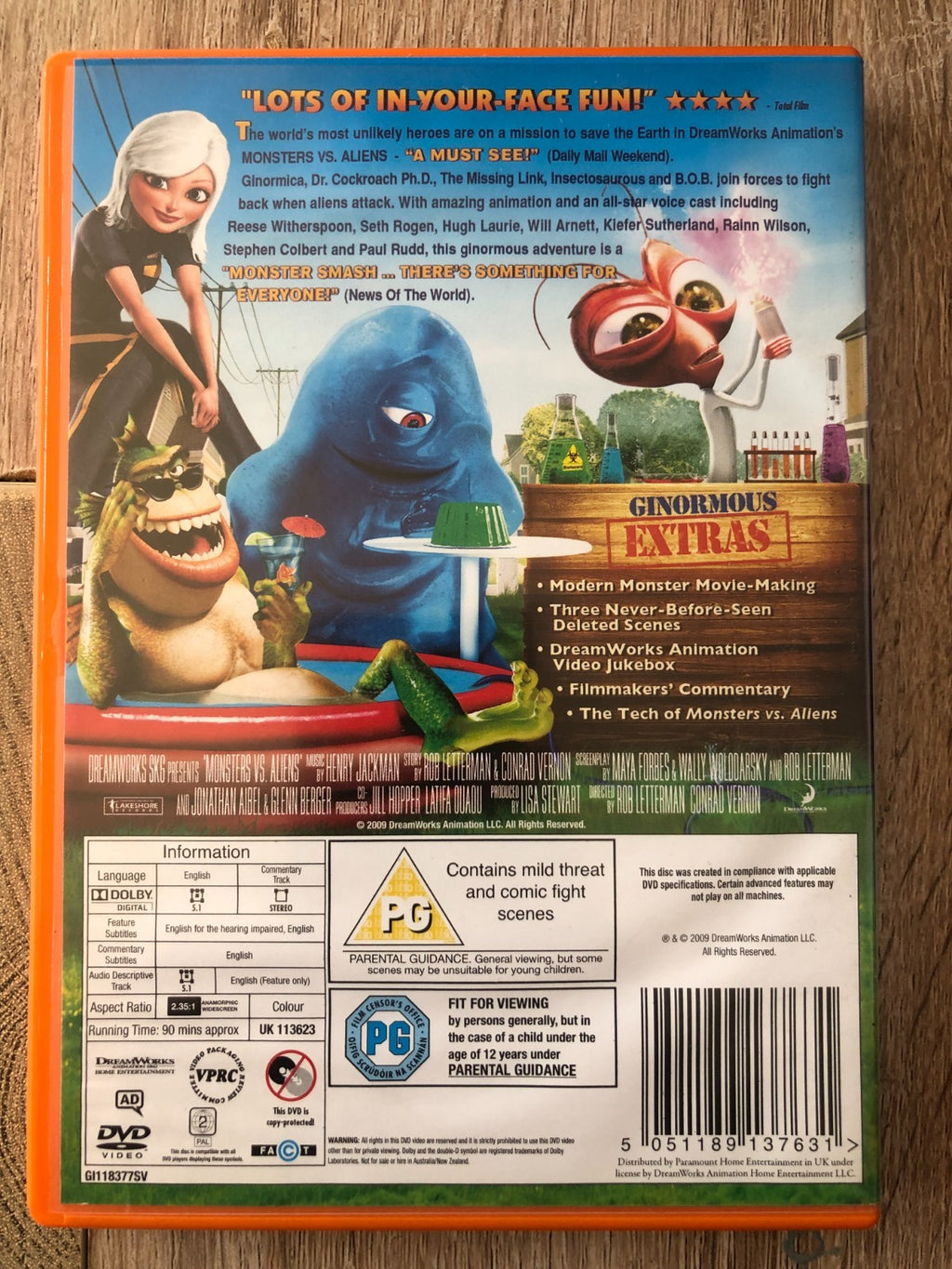 Monsters Vs Aliens (Double Kids Boxset) DVD Brand New UK Release Genuine