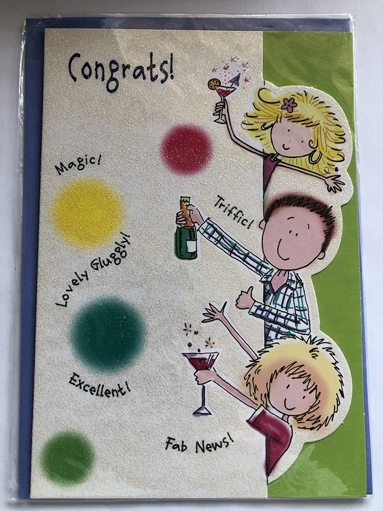 Congratulations Card Congrats MagIc Lovely Gluggly Excellent Fab News