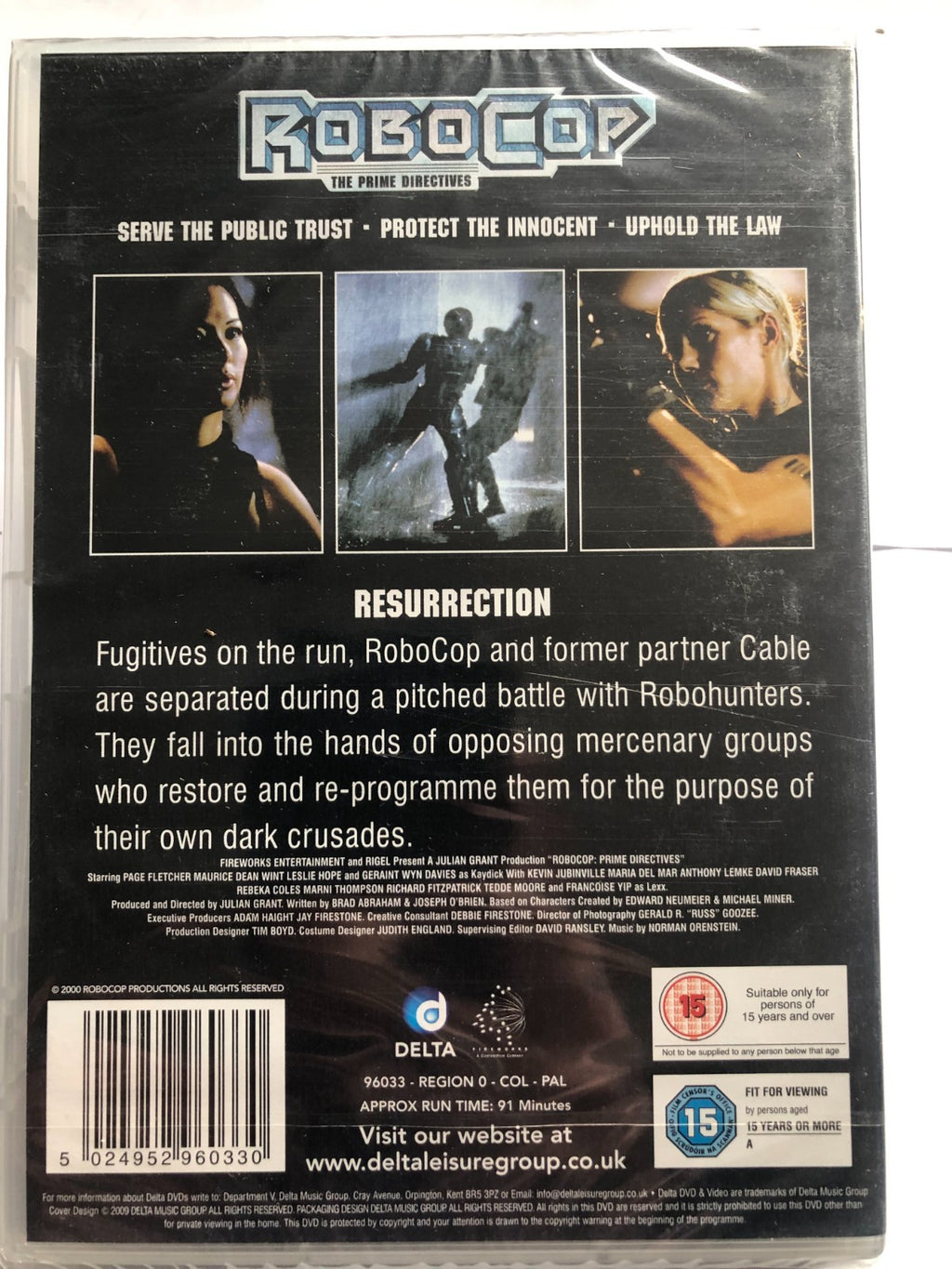Robocop The Prime Directives Resurrection (2009) Page Fletcher G DVD Region 0